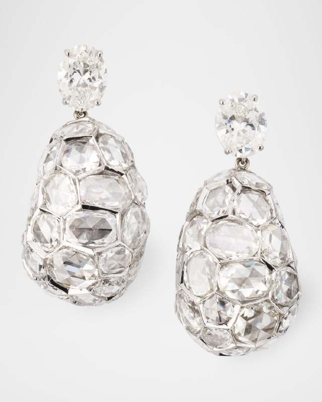 Platinum Diamond Drop Earrings